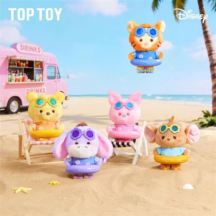 TOPTOY ディズニー 夏の浮き輪シリーズ ぬいぐるみキーホルダー