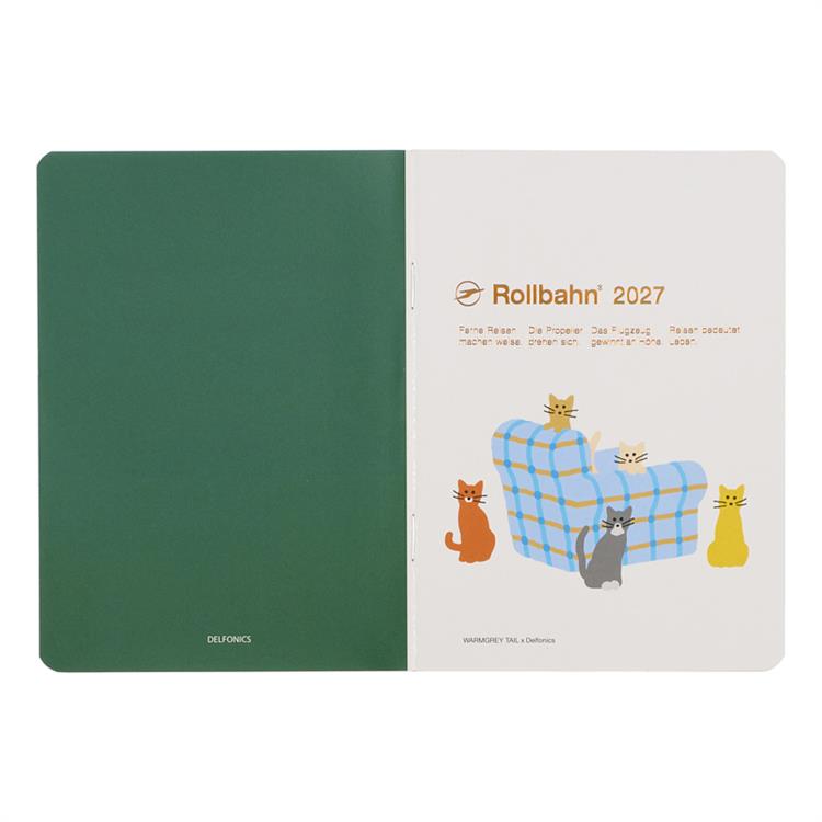 2026年10月始まり手帳 月間 A6 ロルバーンノートダイアリー WARMGREY TAIL ホワイト ホワイト