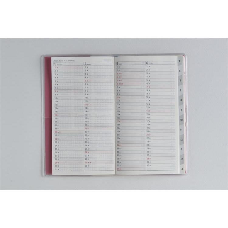 2026年3月始まり手帳 月間 B7 リベルインデックス2(662)マシュマロ・ピンク