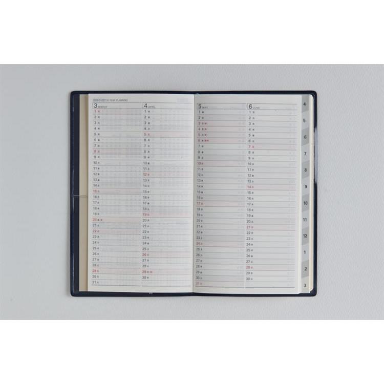 2026年3月始まり手帳 月間 B7 リベルインデックス6 月曜始まり(666)ブルーオンノアール