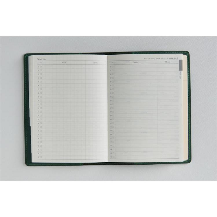 2026年4月始まり手帳 A6WV リシェル5(785)カメリアグリーン