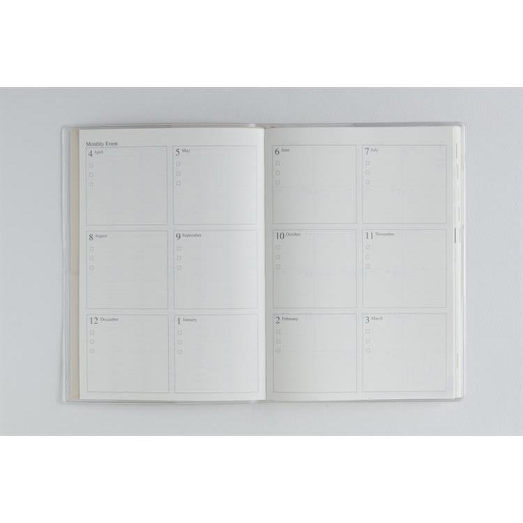2026年4月始まり手帳 週間バーチカル B6 プラーノ3(863)クレイホワイト