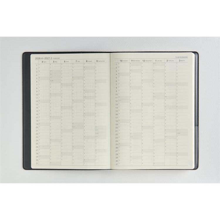 2026年4月始まり手帳 デイリー A5 ウィークメモ付きダイアリー(913)黒