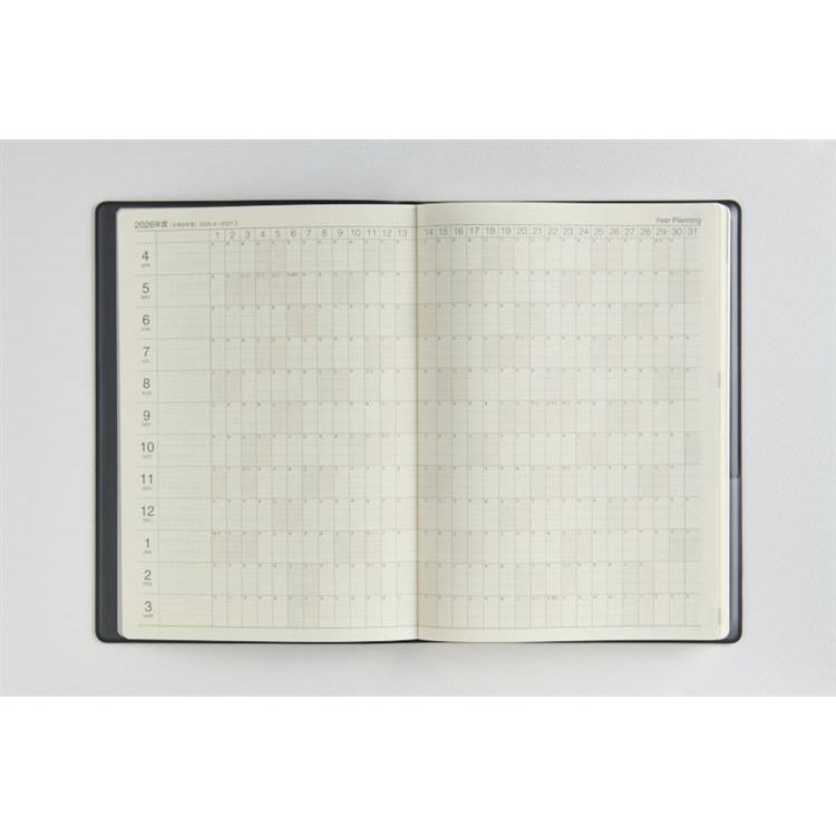 2026年3月始まり手帳 週間レフト A5 ニューダイアリー(926)黒