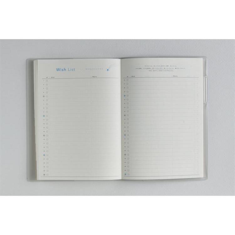 2026年4月始まり手帳 週間ブロック B6 トリンコ8(767)クリアブルー クリアブルー