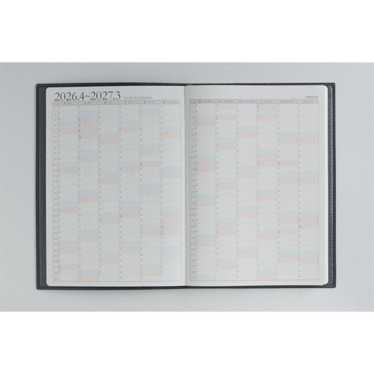 2026年3月始まり手帳 週間ブロック A5 デスクダイアリーカジュアル5(965)ダークネイビー