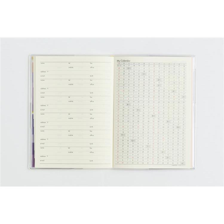 2026年12月始まり手帳 月間 A6 ミアクレールコケット5 パープル