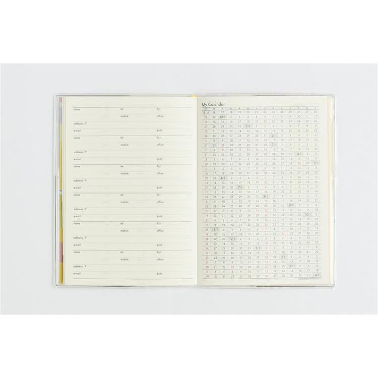 2026年12月始まり手帳 月間 A6 ミアクレールコケット1 イエロー