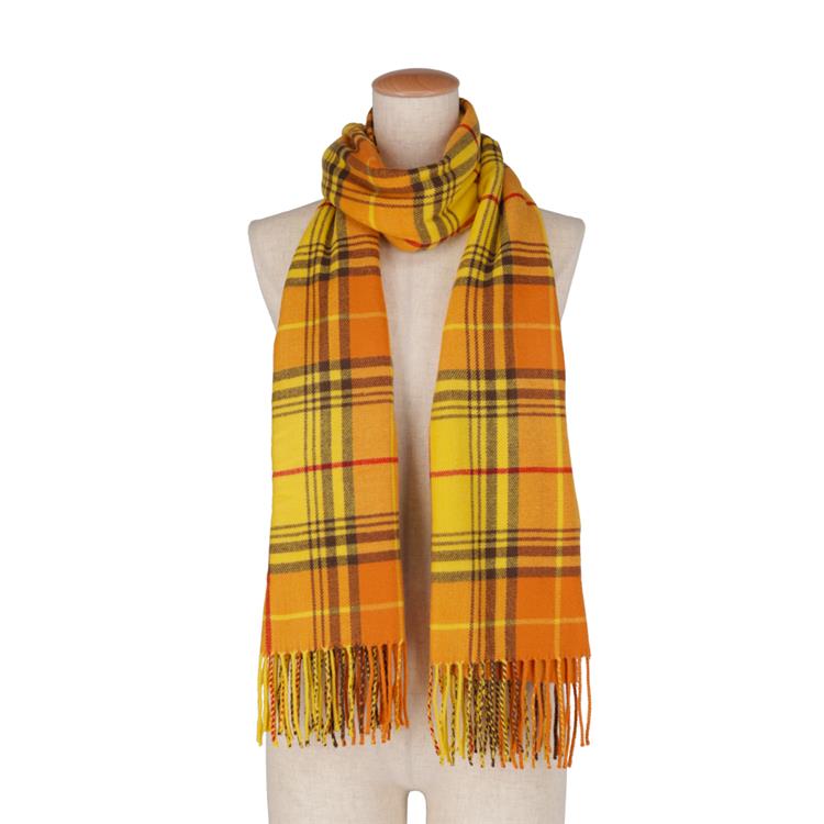 カシミヤタッチストール オンブレチェック イエロー【ロフト限定】 オンブレチェック/イエロー