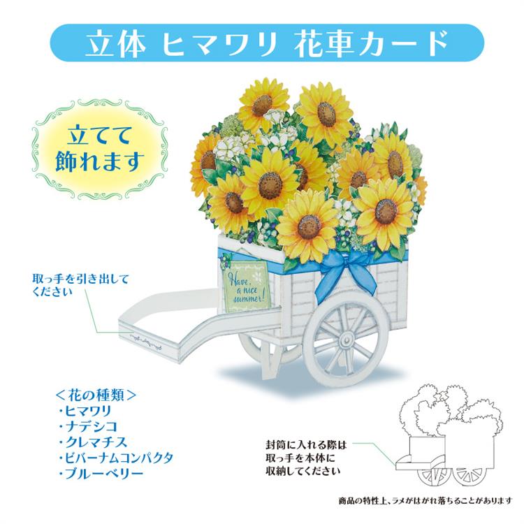 サマーカード ヒマワリ花車