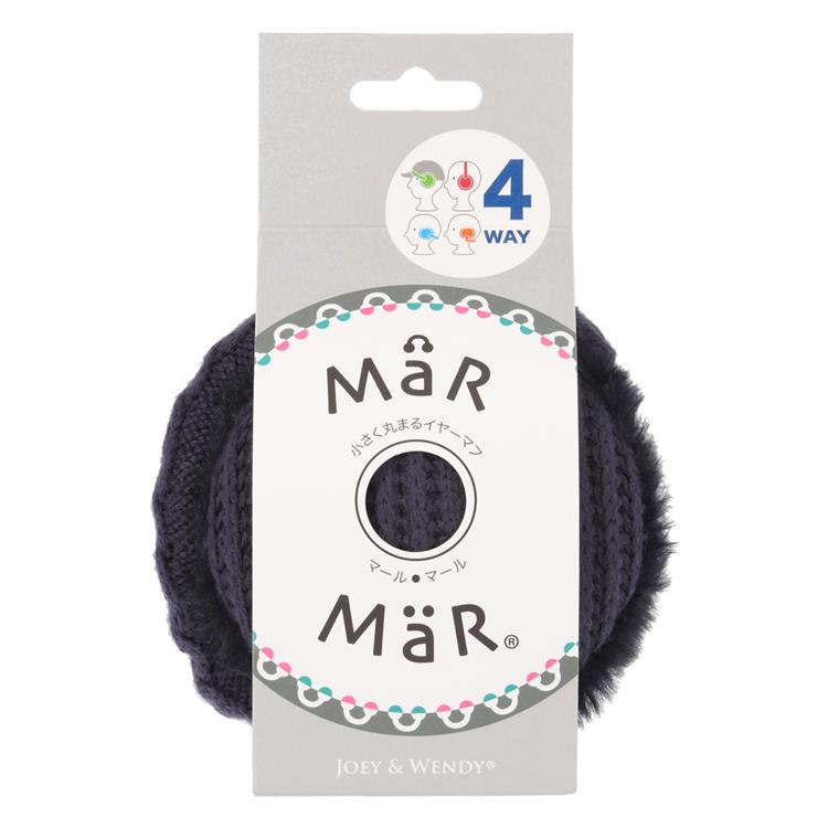 4WAY イヤーマフラー ニット編み ダークネイビー【ロフト限定】 ダークネイビー