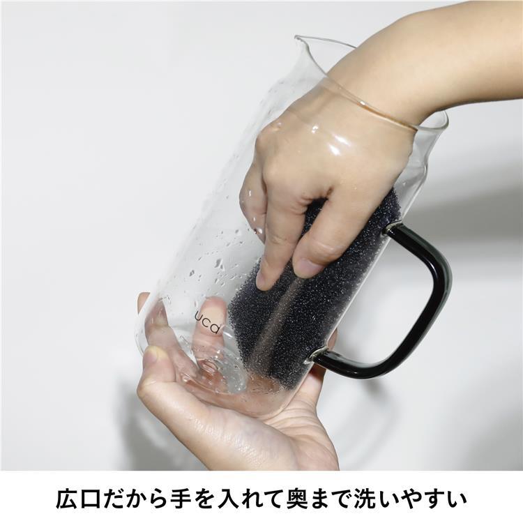 LOG 耐熱ガラスウォータージャグ ハンドル付き 1.0L