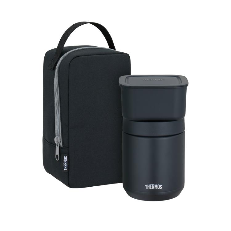 真空断熱スープランチセット 800ml JEE-801 ブラック ブラック