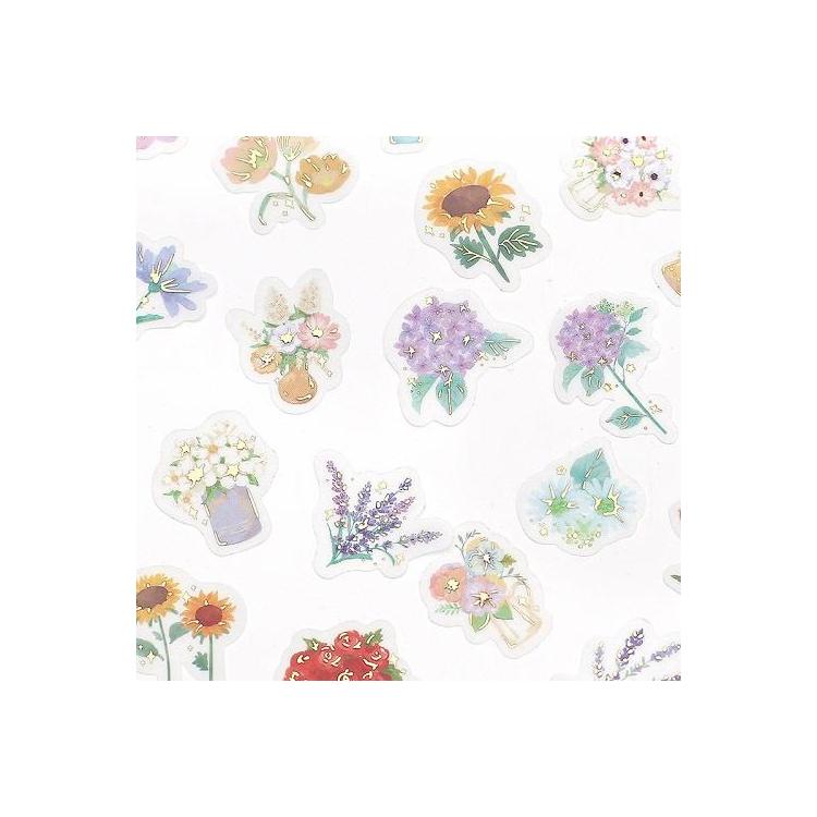 フレークシール 花と花瓶 ステーショナリー ロフト公式通販サイト Loft