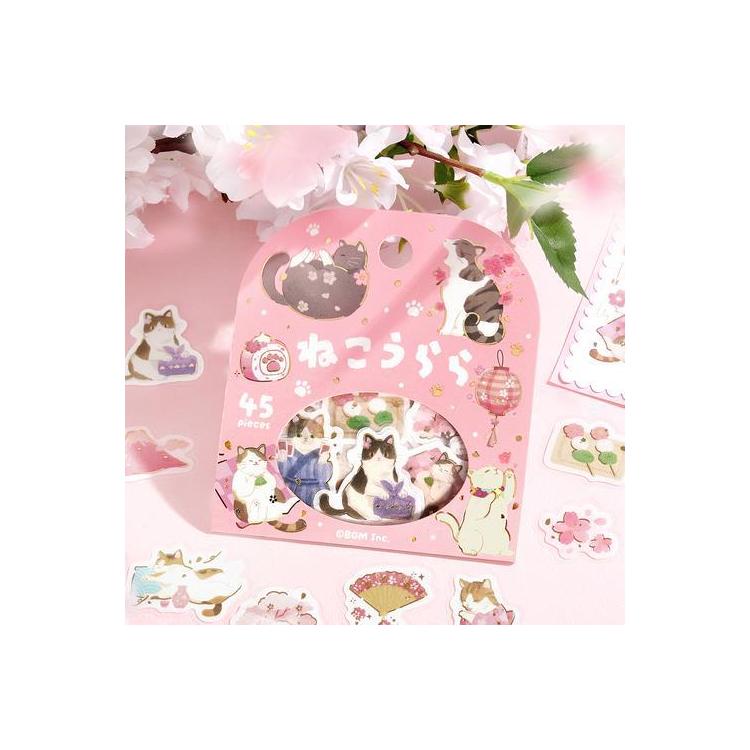 春柄 フレークシール ねこうらら ねこうらら