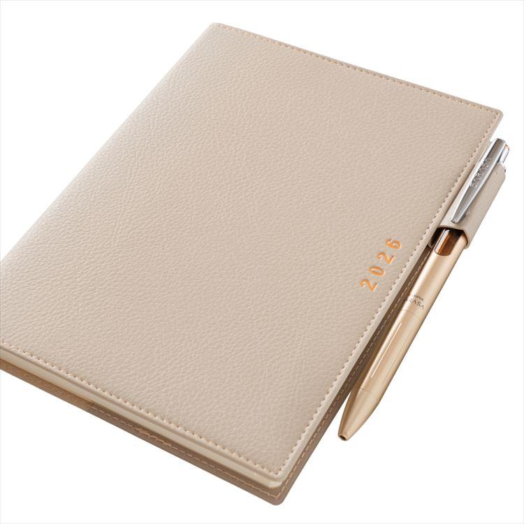 2026年4月始まり手帳 週間バーチカル B6 NOLTY キャレル2 ベージュ