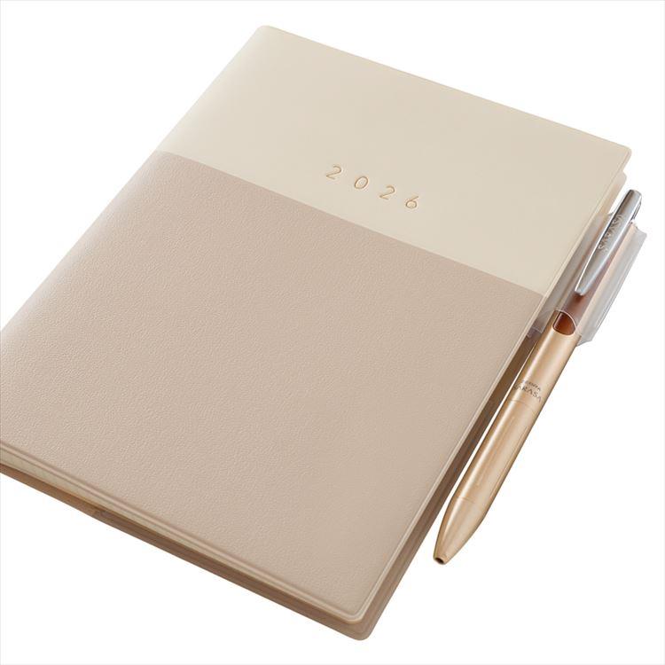 2026年4月始まり手帳 月間 B6 NOLTY エクリ メモ ベージュ ベージュ