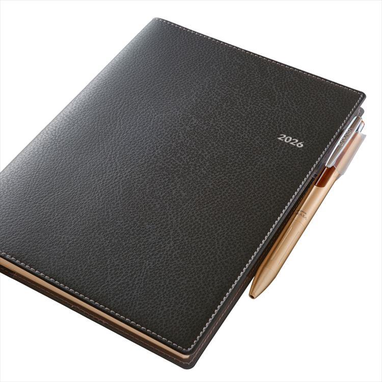 2026年4月始まり手帳 週間バーチカル A5 NOLTY エクリ5 ダークグレー