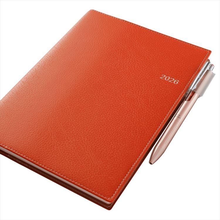 2026年4月始まり手帳 週間レフト A5 NOLTY アクセス1 オレンジ オレンジ