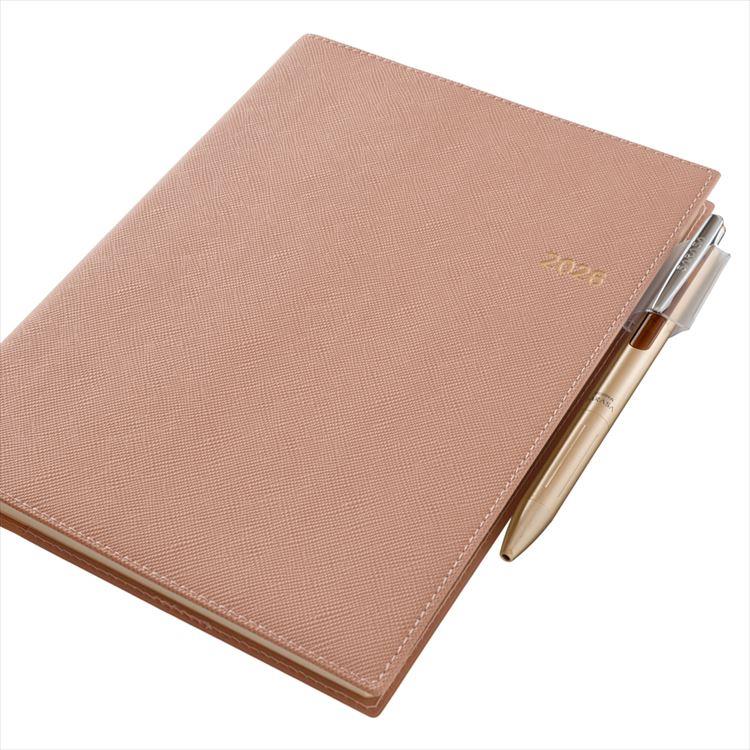 2026年4月始まり手帳 週間ブロック A5 NOLTY アクセス5 ピンクベージュ ピンクベージュ