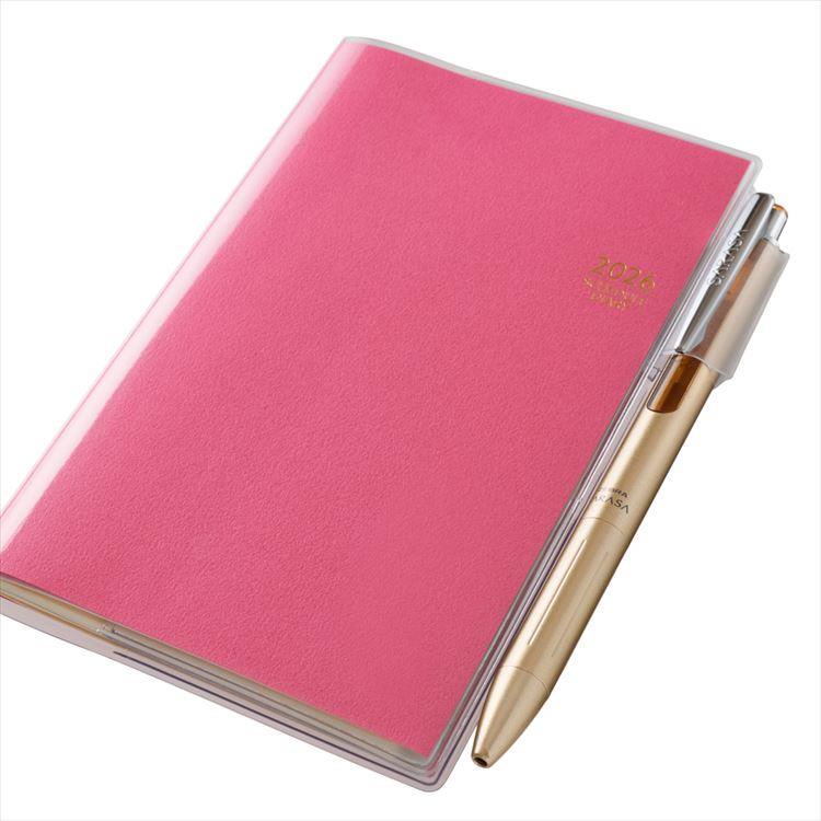 2026年4月始まり手帳 月間 B7 NOLTY スリム-i 日曜始まり マゼンタピンク マゼンタピンク