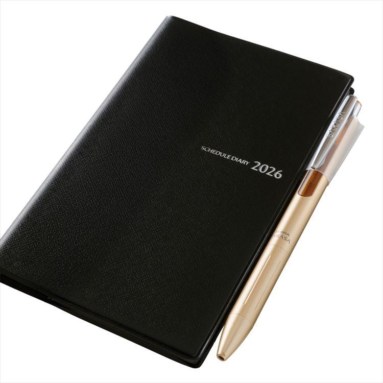 2026年4月始まり手帳 月間 B7 NOLTY スリム 日曜始まり ブラック ブラック