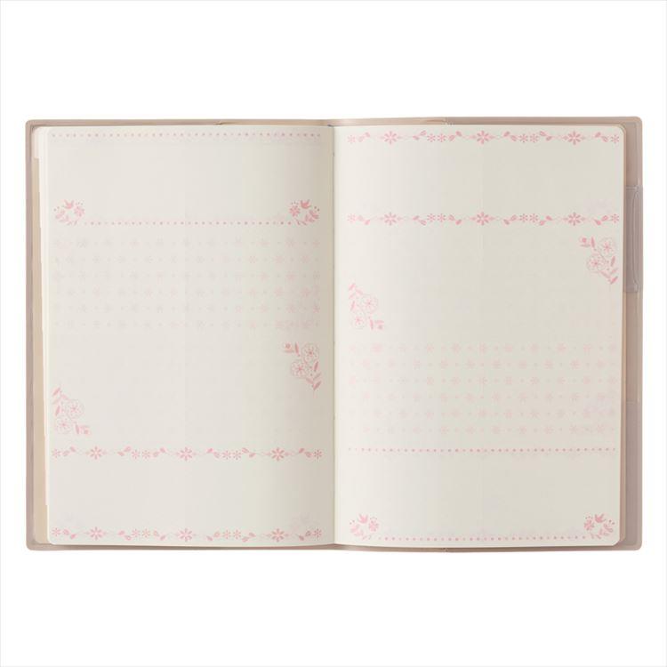 2026年4月始まり手帳 月間 B6 ペイジェム ファミリー 日曜始まり ベージュ ベージュ