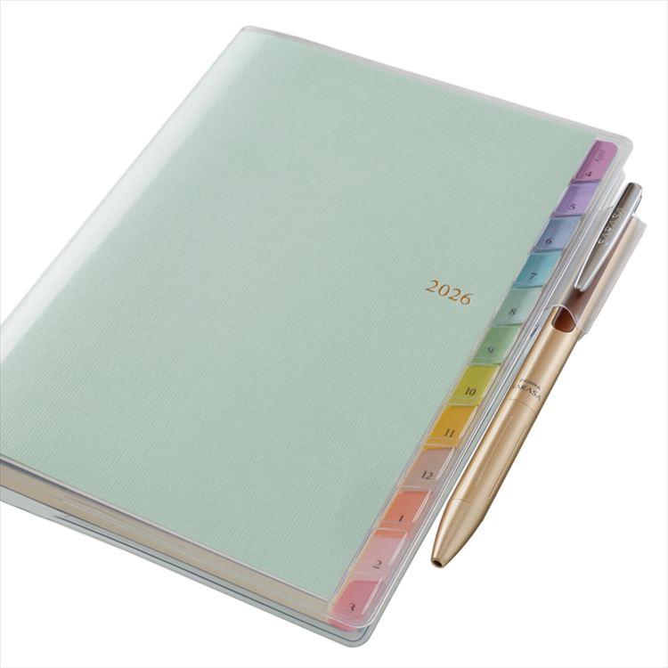 2026年4月始まり手帳 週間バーチカル B6 ペイジェム ミント ミント
