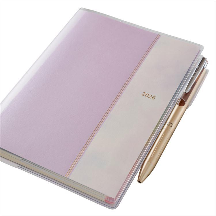 2026年4月始まり手帳 週間バーチカル B6 ペイジェム ラベンダー ラベンダー