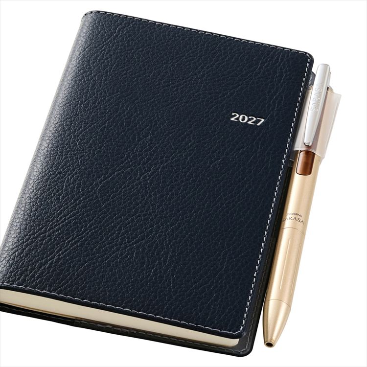 2027年1月始まり手帳 月間 A6 NOLTY バディ コンパクト ネイビー
