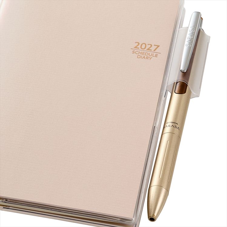 2027年1月始まり手帳 月間 B7 NOLTY 日曜 スリム ペールピンク ペールピンク