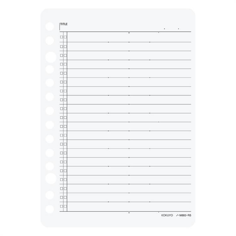 キャンパス 暗記がはかどるルーズリーフ A6 30枚 赤色シート付き