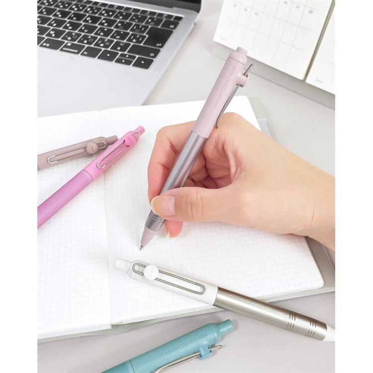 ユニボール ZENTO ボールペン 0.38mm 水性 スタンダードモデル バイカラー リップルブルー リップルブルー