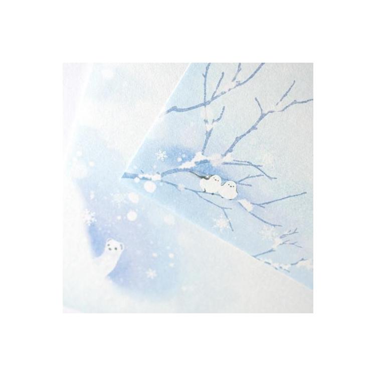 冬柄 便箋 ふわり 花びら雪A 花びら雪A