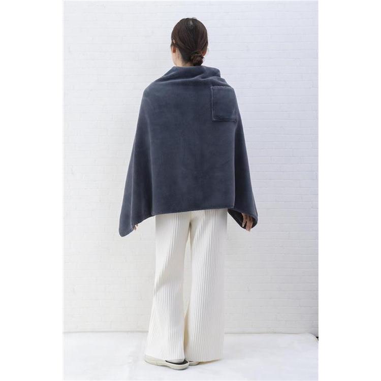 ミルクファー 3WAYブランケット 130×70cm ネイビー【ロフト限定】 ネイビー
