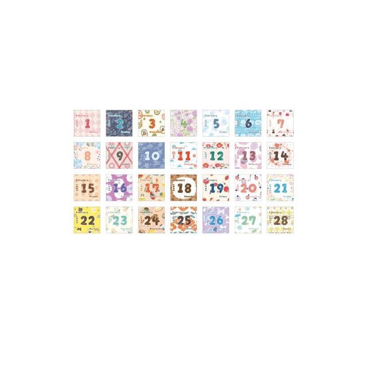 2027年1月始まり 箱入ミニカレンダー 総柄 日めくり 総柄