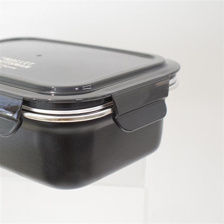 ステンレス4点ロックランチコンテナM 640ml ブラウン お弁当箱 ブラウン