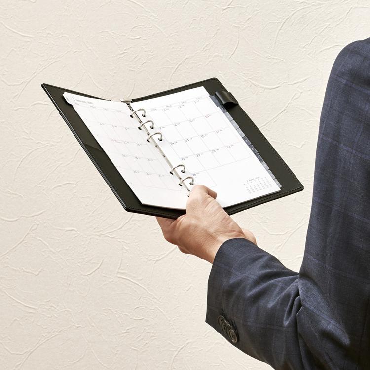 2026年1月始まりシステム手帳用リフィル バイブル 月間 データプラン カレンダースタイル