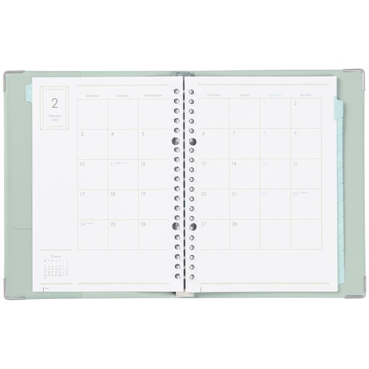 2026年1月始まり 月間 A5 ユアンス+ダイアリー ミント ミント