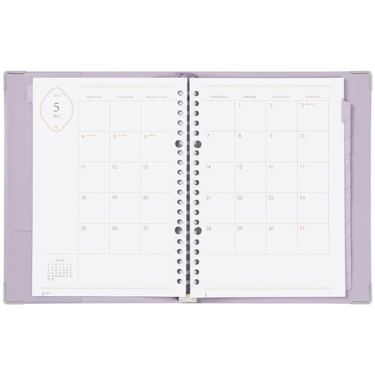 2026年4月始まり 月間 A5 ユアンスダイアリー ライトパープル ライトパープル