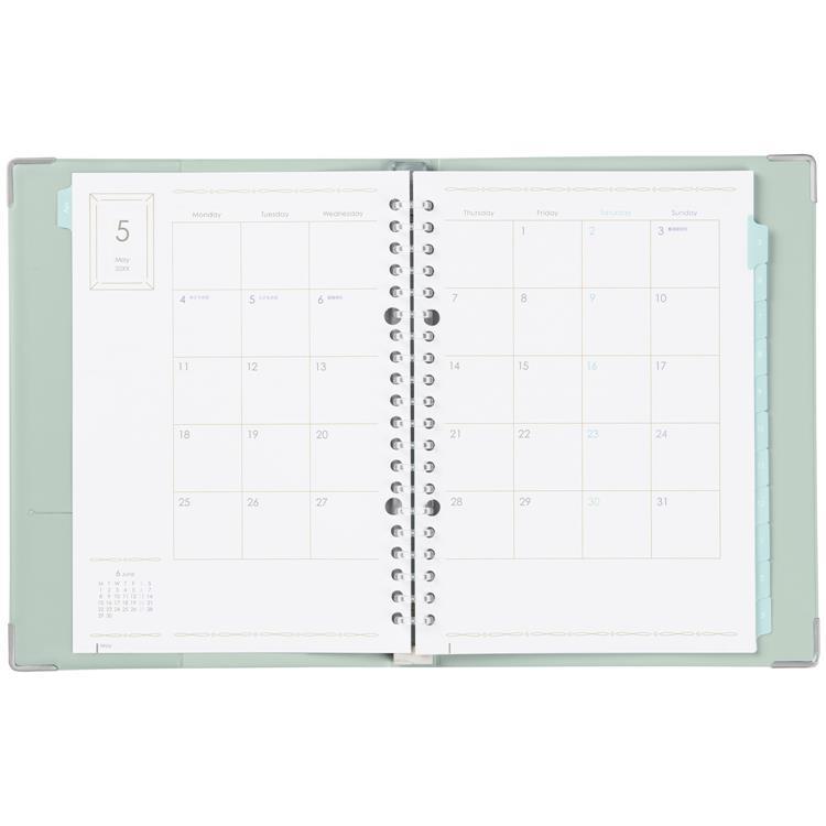 2026年4月始まり 月間 A5 ユアンスダイアリー ミント ミント