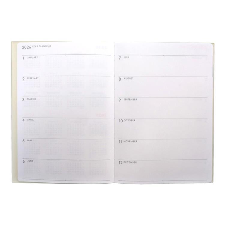 2026年1月始まり 月間 B6 3年連用ダイアリー 十二支 ベージュ【ロフト限定】 ベージュ