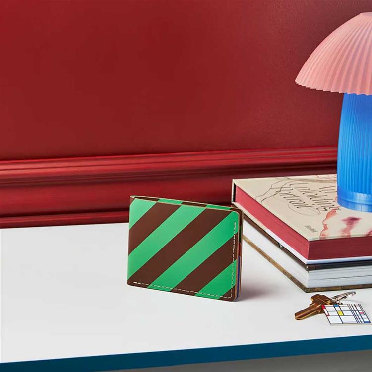 Dusen Dusen リサイクルレザー ビルフォールド ウォレット Stripe