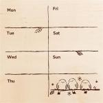 シマエナガ　週間カレンダー