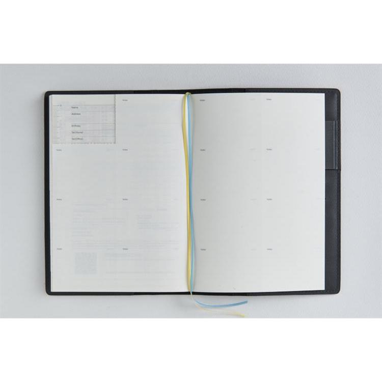 2026年4月始まり手帳 週間レフト B6 シャルム1(631)ネオブラック