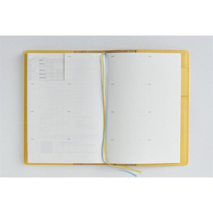 2026年4月始まり手帳 週間レフト B6 シャルム2(632)メローイエロー