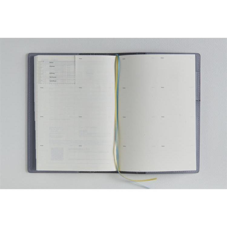 2026年4月始まり手帳 週間レフト B6 シャルム6(636)カルドグレー