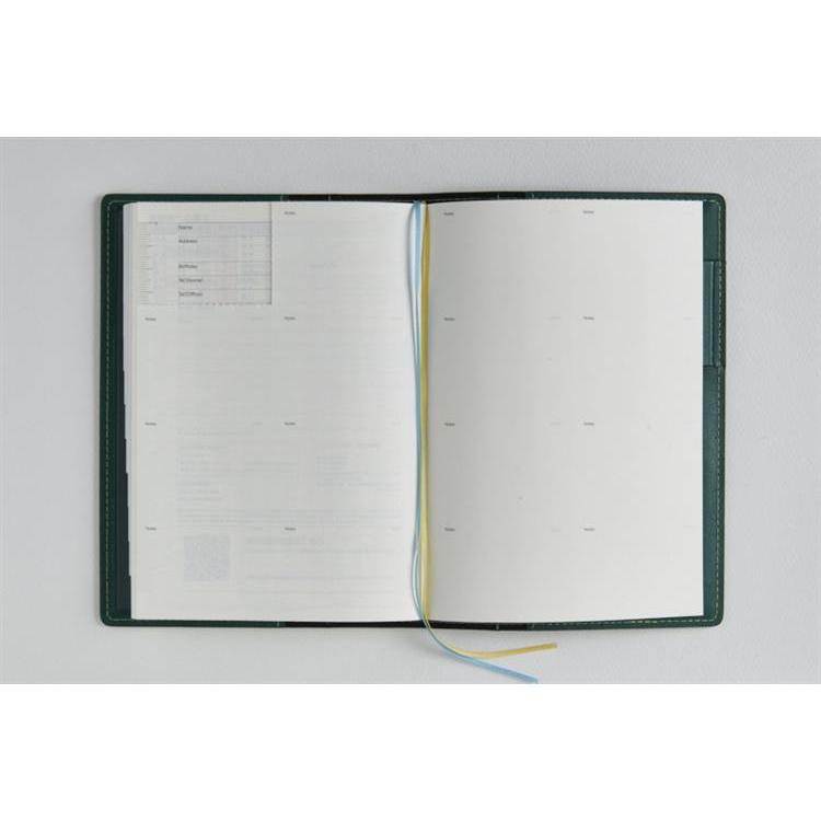 2026年4月始まり手帳 週間ブロック B6 シャルム8(638)ロイヤルグリーン