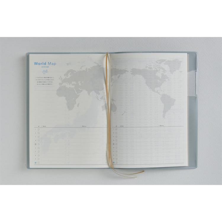 2026年4月始まり手帳 週間レフト B6 トリンコ6(745)ブルーグレー ブルーグレー