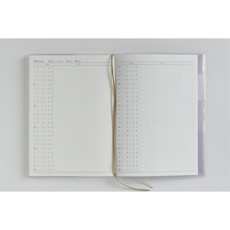 2026年4月始まり手帳 週間バーチカル B6 プラーノ4(864)ラベンダーフロスト